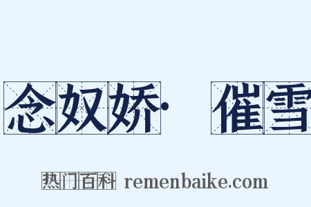 念奴娇·催雪是什么意思的图片